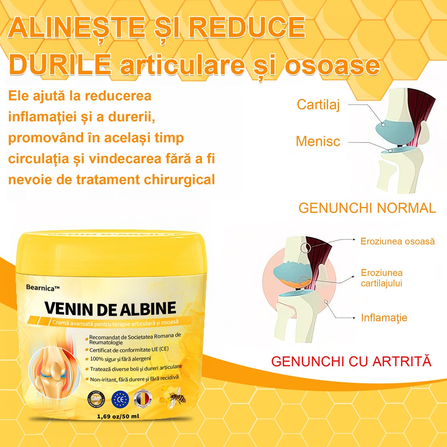 🌿🐝🌿BEARNICA™ Cremă Avansată pentru Îngrijirea Articulațiilor și Osoasă cu Venin de Albină🔥 (Ultima zi de promoție, 20% reducere)